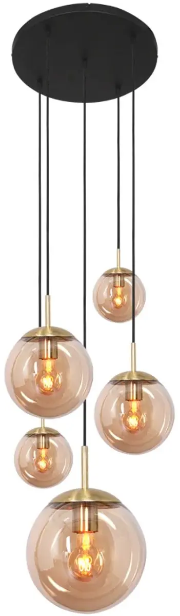 Steinhauer Bollique New 2730ME Plafondlamp - 5x E27 - Ø60cm - Goud