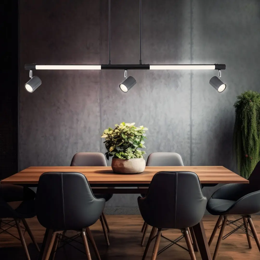 Globo Hanglamp 17011H1 - 4 Lichtpunten - Zwart - afbeelding 6 van 6