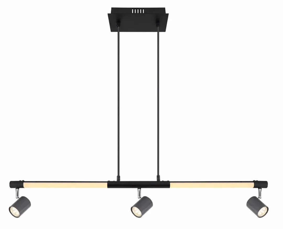 Globo Hanglamp 17011H1 - 4 Lichtpunten - Zwart - afbeelding 3 van 6