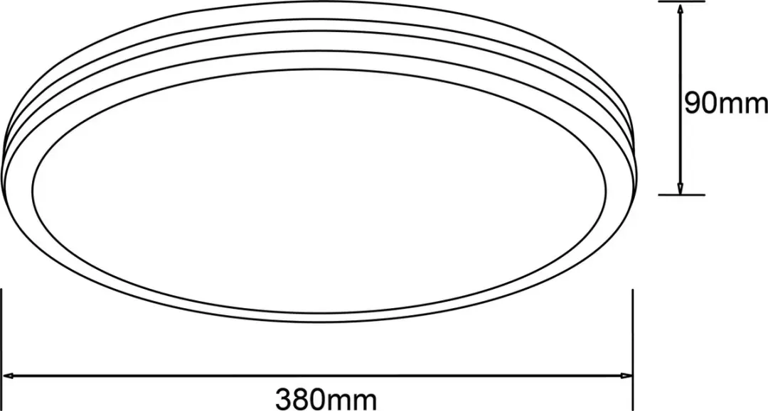 Brilliant Houten Plafonnière Laskos Ø38cm - 22W