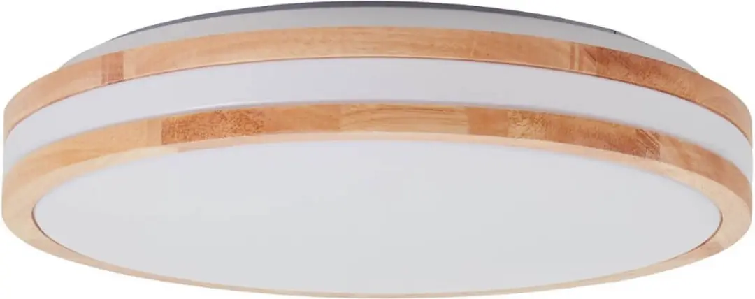 Brilliant Houten Plafonnière Laskos Ø38cm