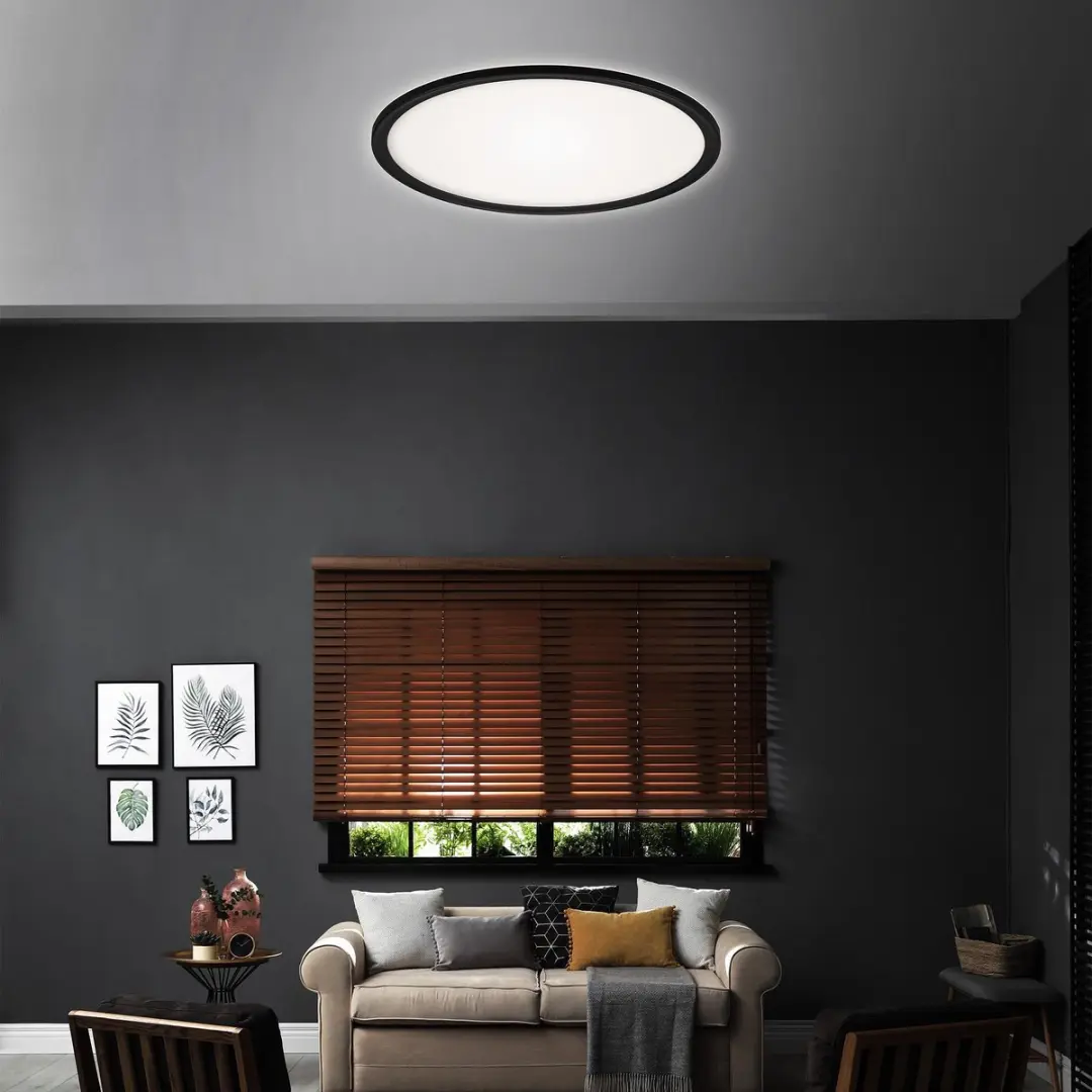 Briloner LED Plafondlamp 2400 Lumen 29cm - Wit/Zwart