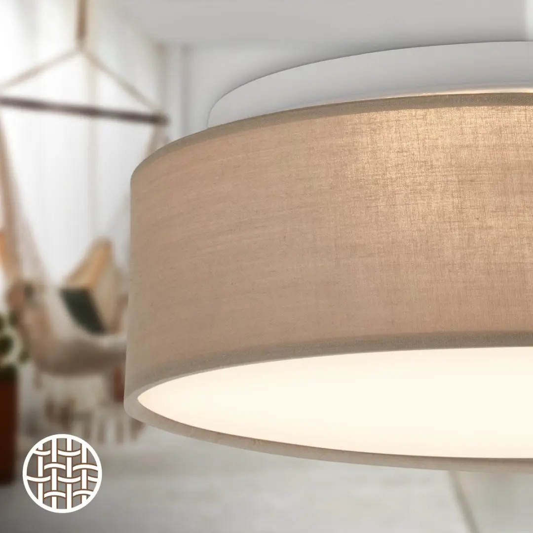 Briloner Duck LED Plafondlamp 16W - Ø30cm Taupe