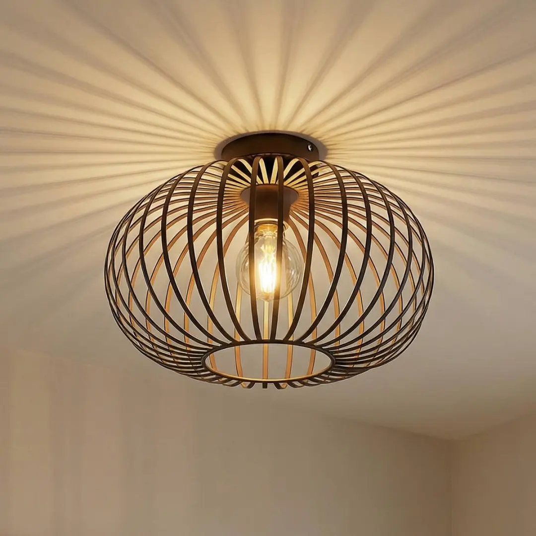 Lindby Plafondlamp 1 Licht - 40cm - Koffiebruin