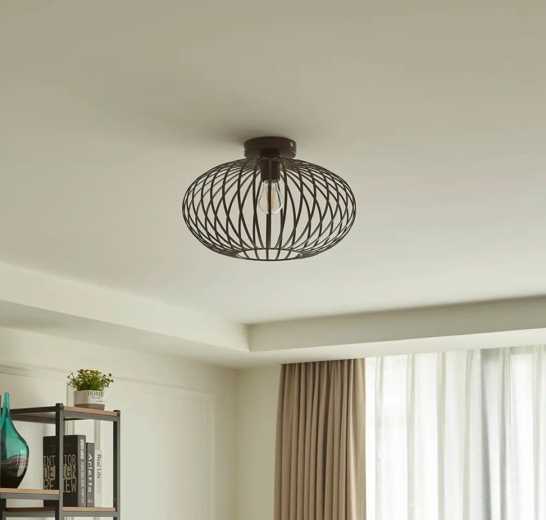 Lindby Plafondlamp 1 Licht - 40cm - Koffiebruin