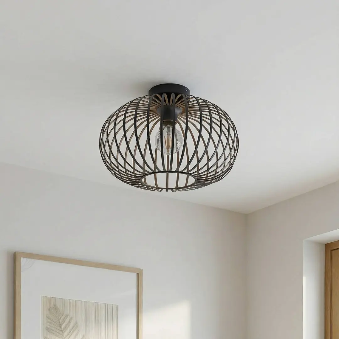Lindby Plafondlamp 1 Licht - 40cm - Koffiebruin