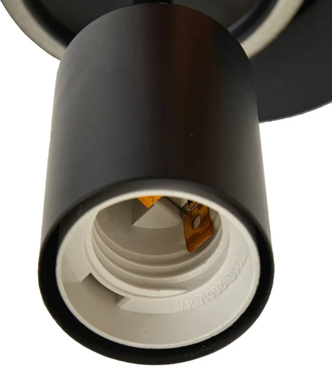 Lucande Hanglamp Glas Metaal 1 Licht E27 - 36.8cm - Wit/Zwart