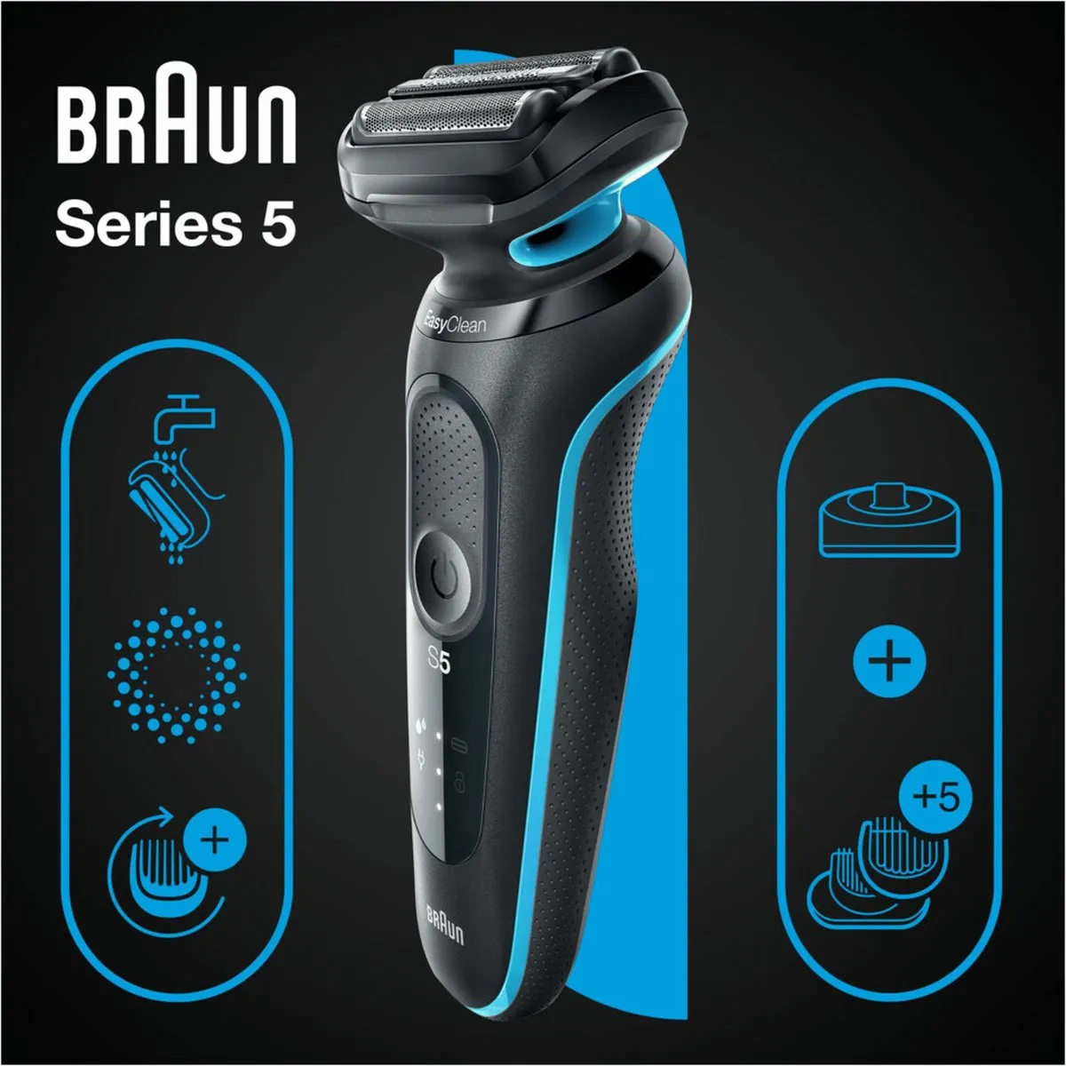 Braun Series 5 51-M4500cs Elektrisch Scheerapparaat - 3 Mesjes - Zwart
