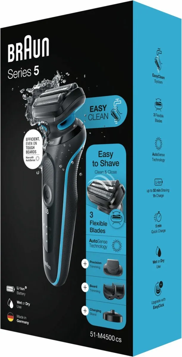 Braun Series 5 51-M4500cs Elektrisch Scheerapparaat - 3 Mesjes - Zwart
