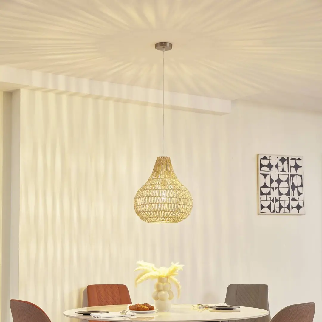 Lindby Hanglamp Henneptouw 46cm E27
