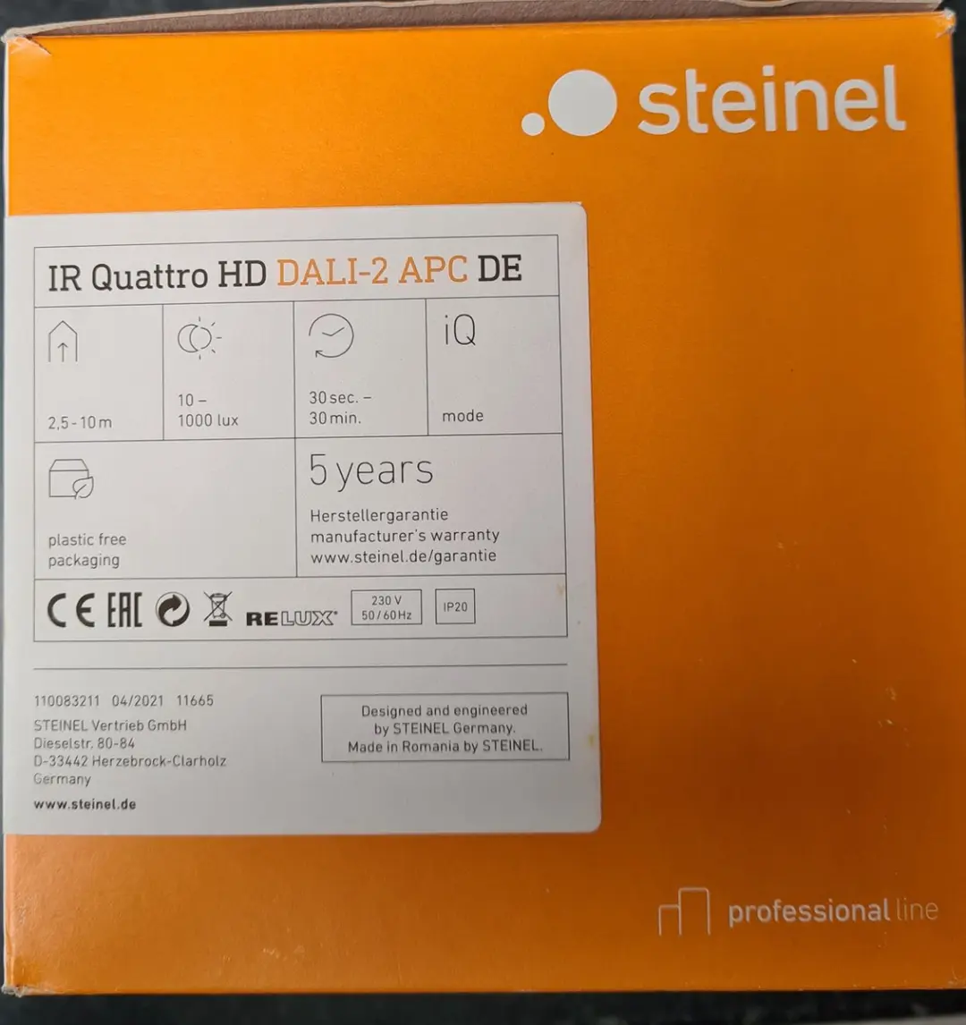 Steinel IR QUATTRO HD DALI Aanwezigheidsmelder 079376 - Wit