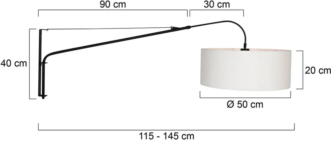 Steinhauer Wandlamp 9323ZW - 50cm Diameter - Transparant - afbeelding 6 van 6