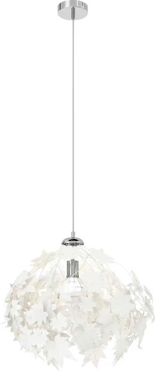 Lindby Hanglamp 1 Licht E27 - Wit/Chroom
