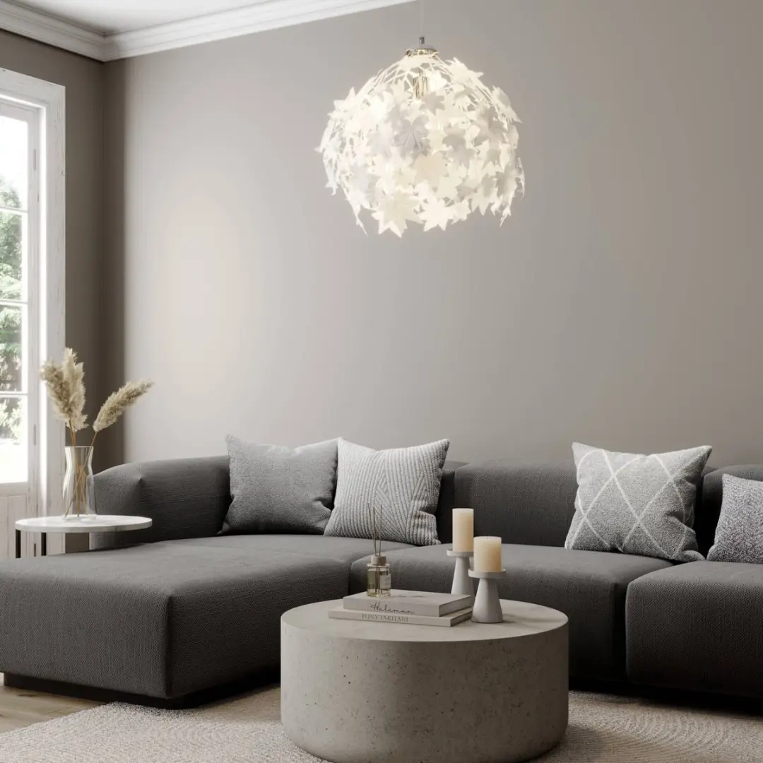 Lindby Hanglamp 1 Licht E27 - Wit/Chroom