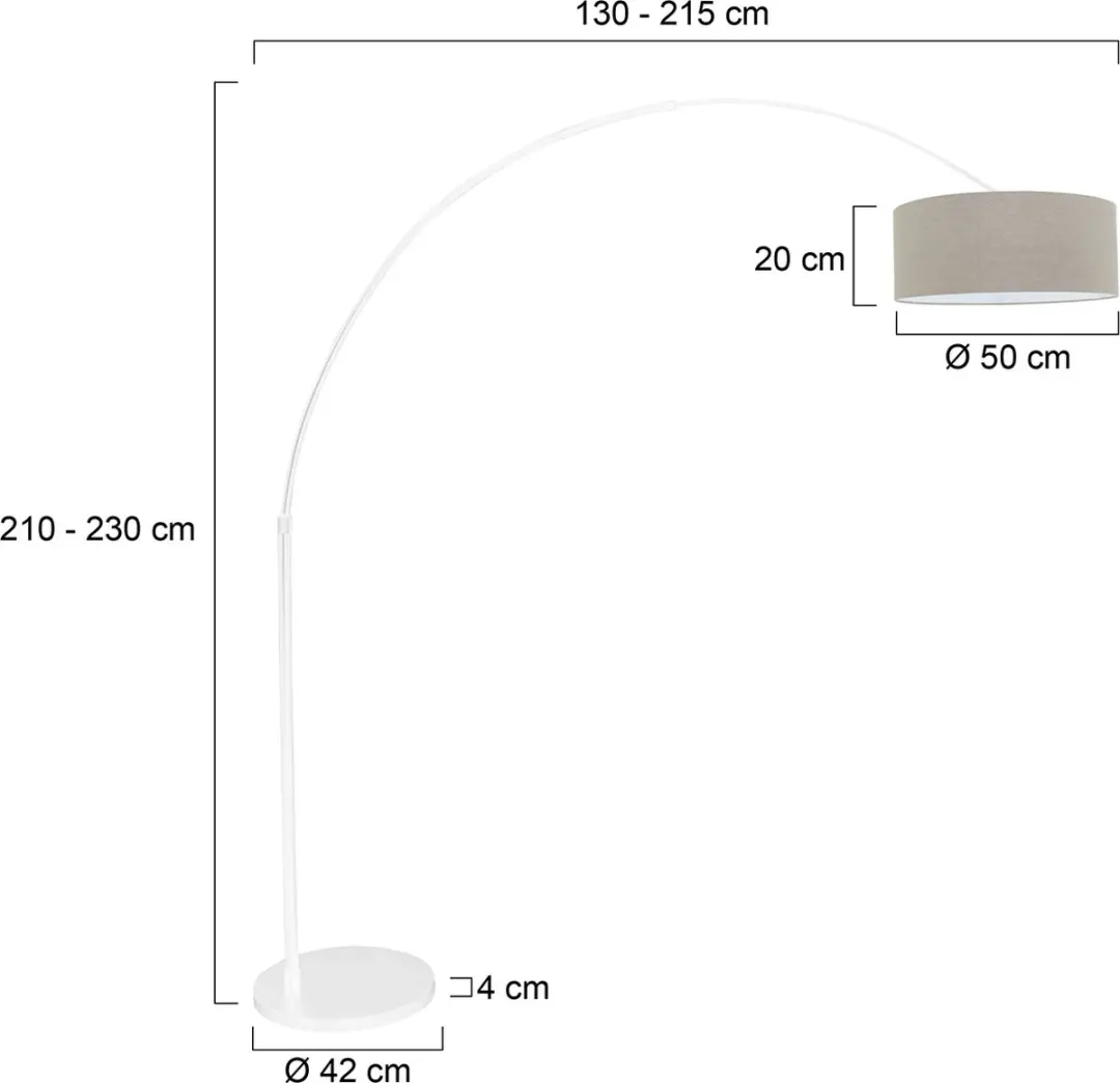 Steinhauer Sparkled Light 7170W Vloerlamp - Hoogte verstelbaar - 40W Warm wit