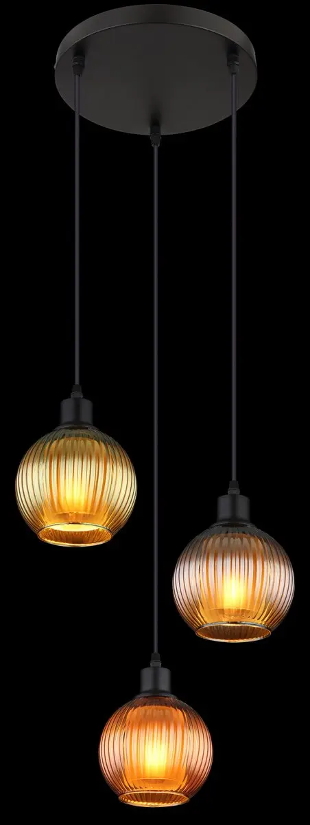 Globo Zumba Hanglamp - 3 Lichtpunten - Ø36cm - Multicolor - afbeelding 4 van 6