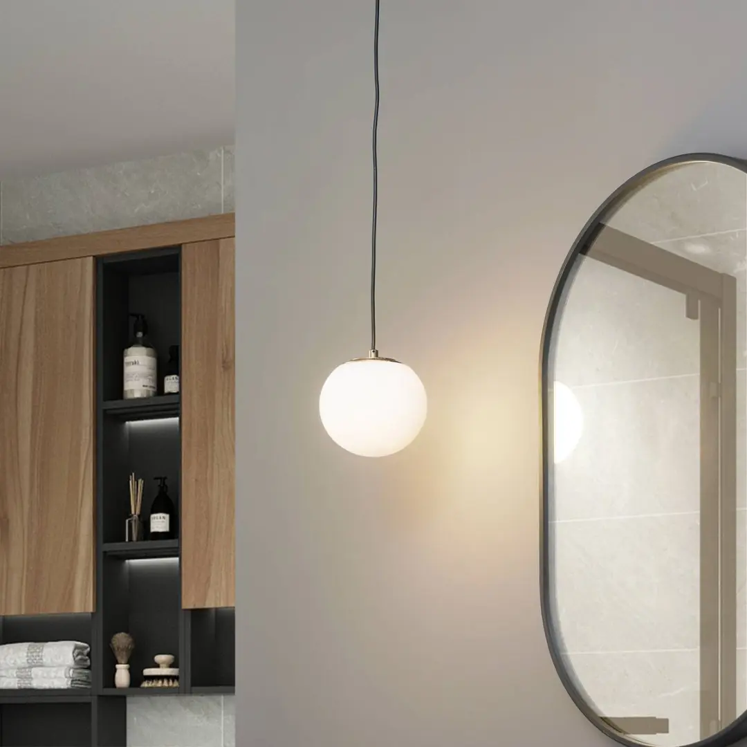 Lucande Hanglamp 1 Licht - messingkleurig - Ø15cm