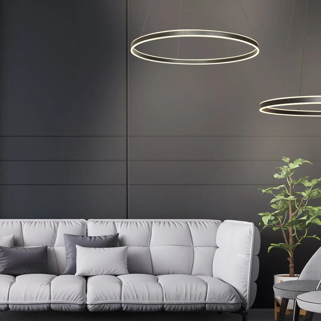 Steinhauer Hanglamp Ringlux 3675ZW - Ø80cm Zwart