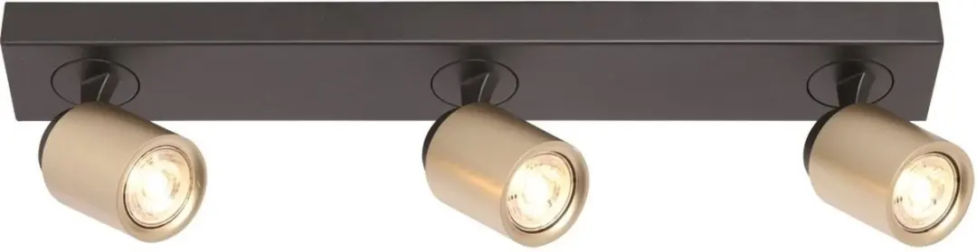 Freelight Spot Razza 3 Lichts L 54cm GU10 - Zwart/Messing