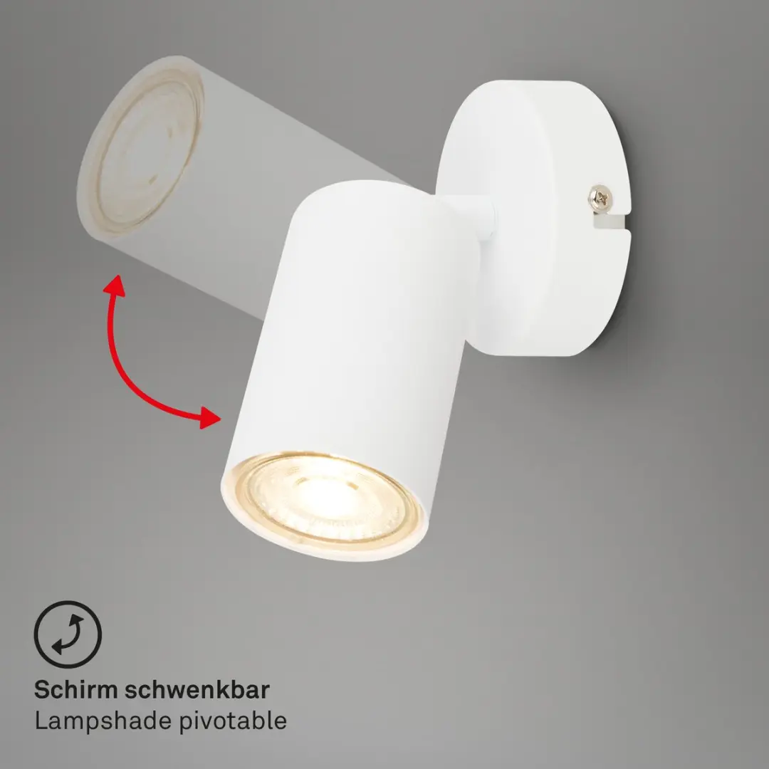 Briloner Tib Binnen Opbouwspot - Ø8cm - Wit