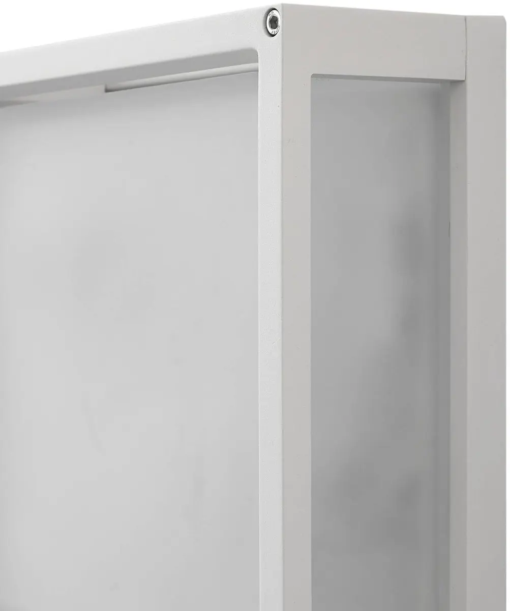 Lucande Wandlamp Buiten 2-Lichts Aluminium Glas 25cm - Melkglas