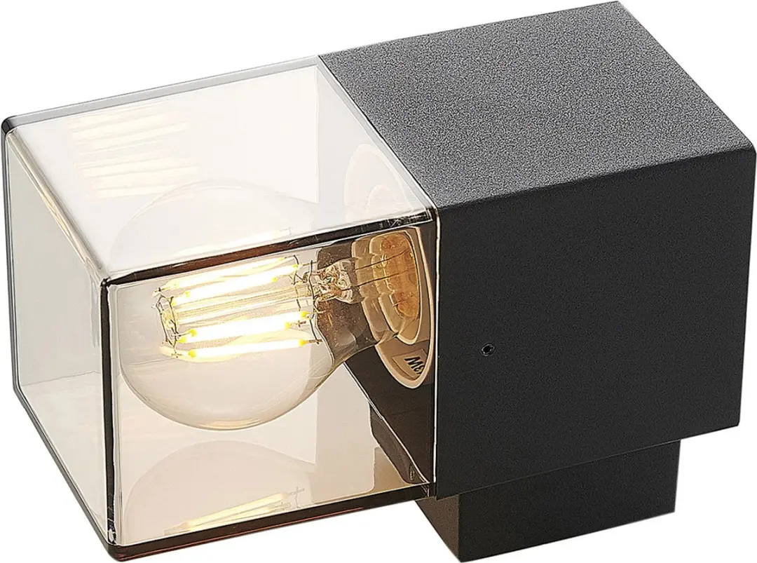 Lucande Wandlamp Buiten 1 Licht E27 Grafietgrijs