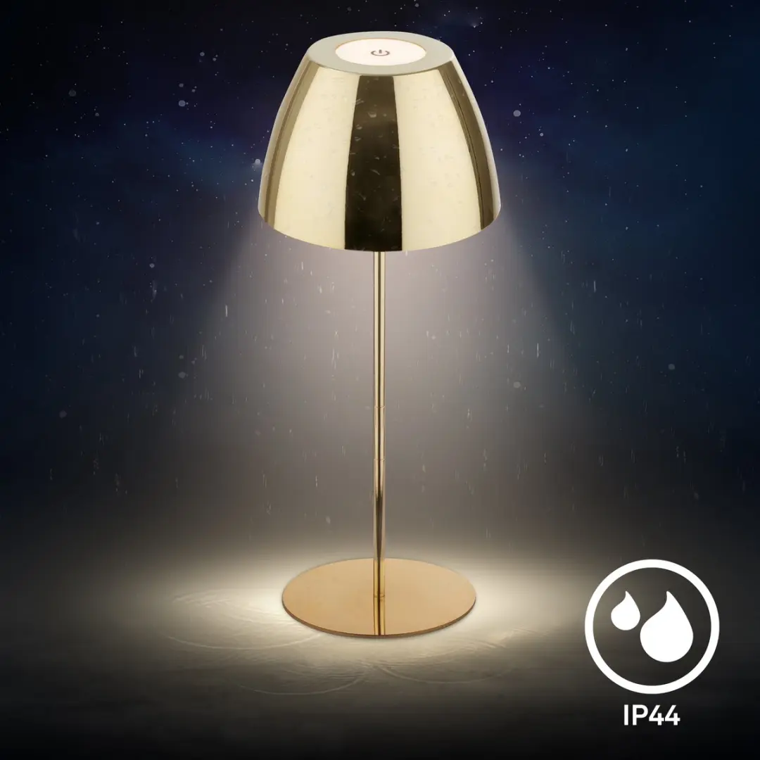 Briloner Serina Snoerloze LED Tafellamp 7522017 - Dimbaar - IP44 - Goud