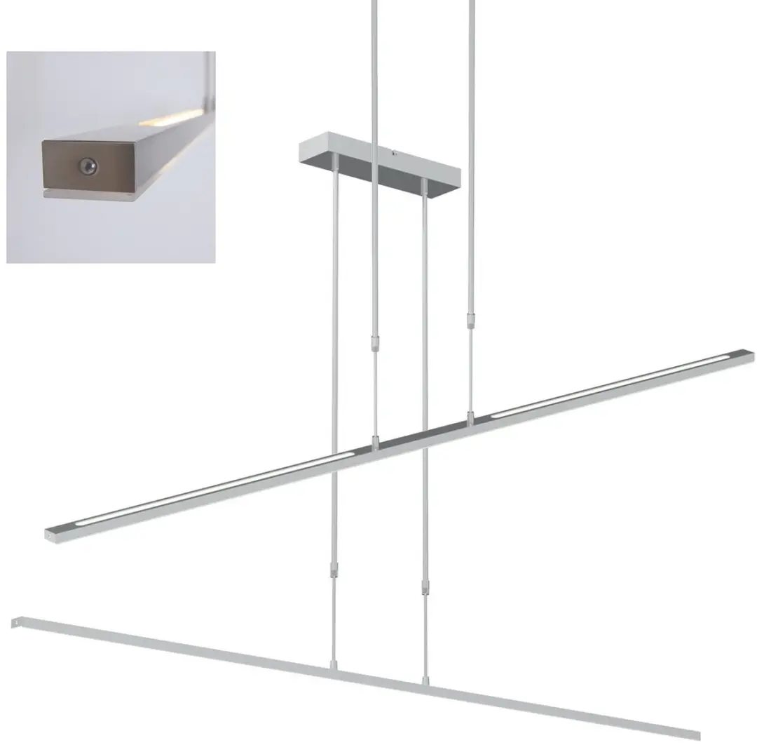 Steinhauer Zelena 7971ST Hanglamp - 3 Lichtpunten - Zilver - 4000K - afbeelding 6 van 6