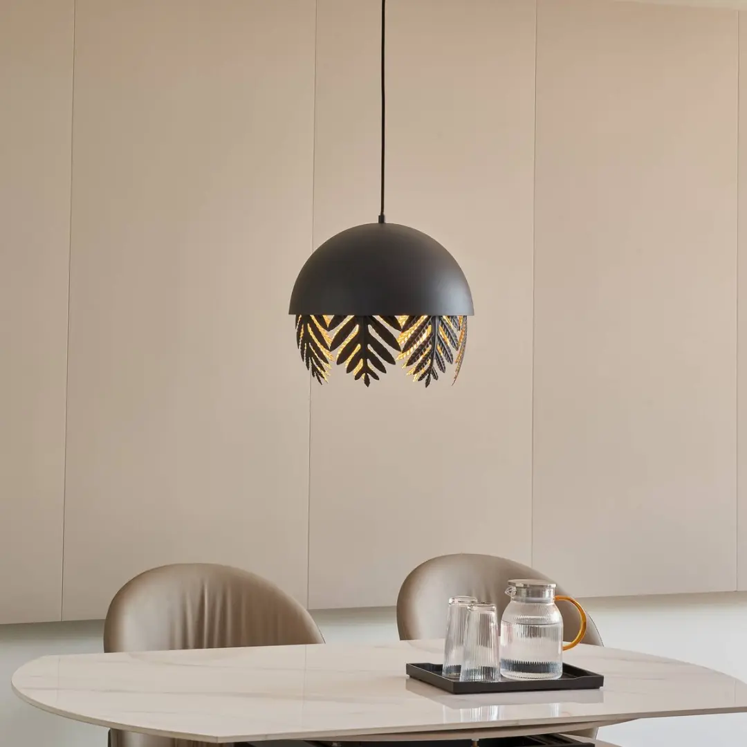 Lucande Hanglamp 1 Licht E27 - 35cm - Zwart/Goud