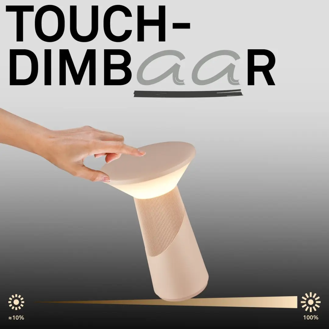 Briloner Pilia Oplaadbare Tafellamp - Taupe