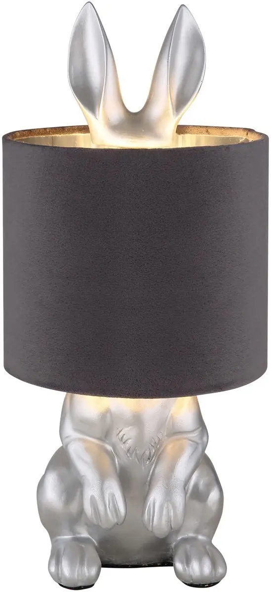 Globo Rabbit Tafellamp Zilver Ø18cm - E27