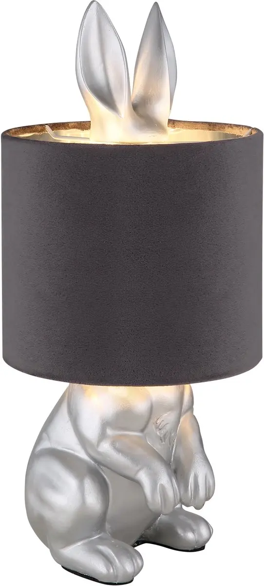 Globo Rabbit Tafellamp Zilver Ø18cm
