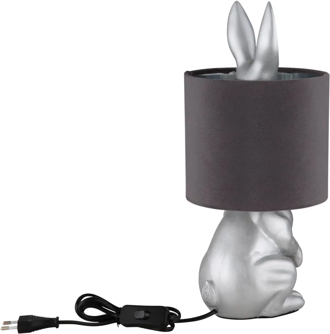 Globo Rabbit Tafellamp Zilver Ø18cm - E27 - afbeelding 6 van 6