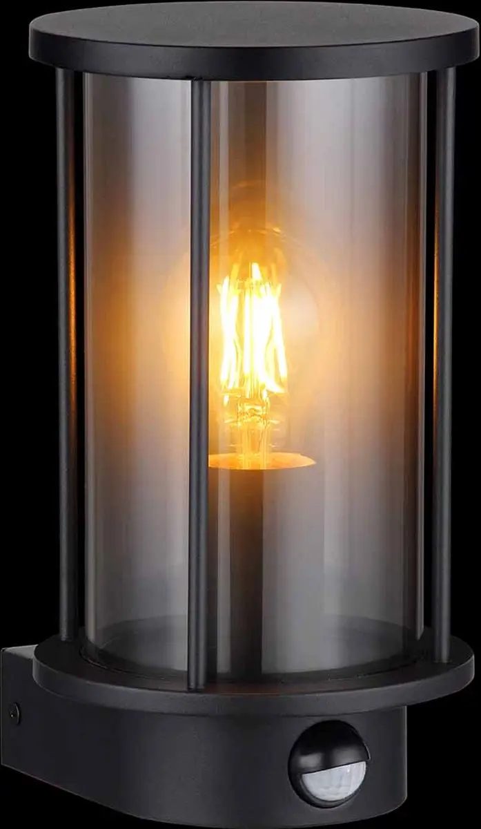 Globo Gracey Wandlamp 14cm - Zwart