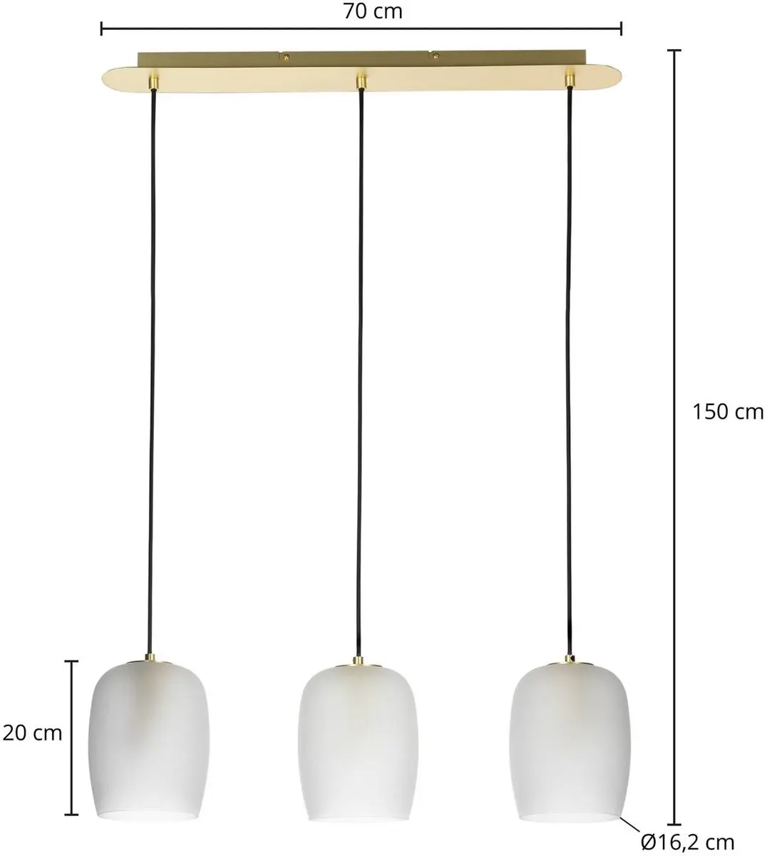 Lucande Hanglamp 9xG9 20cm - Messing/Zandwit