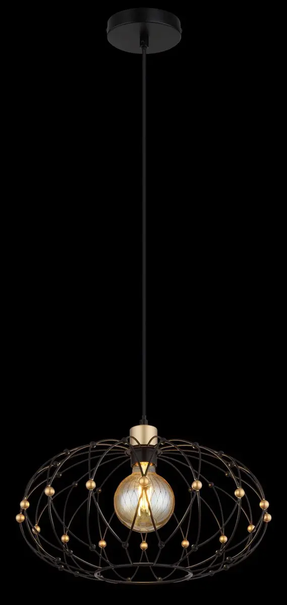 Globo GREYS Hanglamp - Ø40cm - Zwart