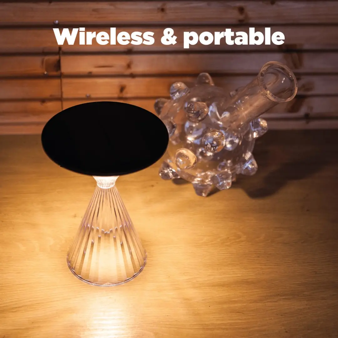 LUTEC Miyi Draagbare LED Tafellamp - 300Lm Warm Wit - Zwart - afbeelding 6 van 6
