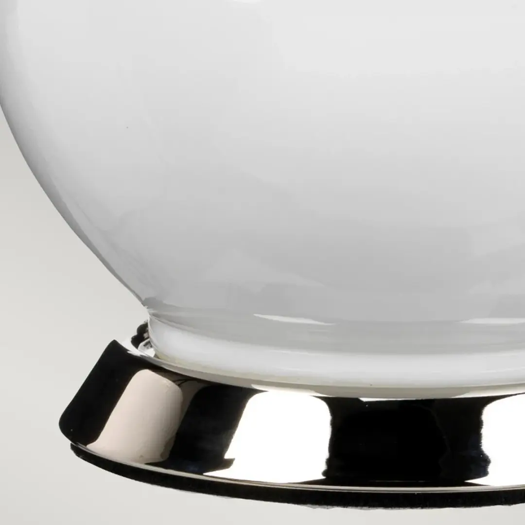 Elstead LED Tafellamp ISLA - 1x E27 60W - Polished Nickel/Wit/Teal