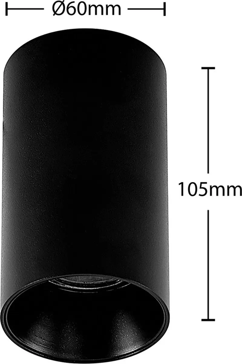ARCCHIO Plafondlamp 1 Licht GU10 - Zwart