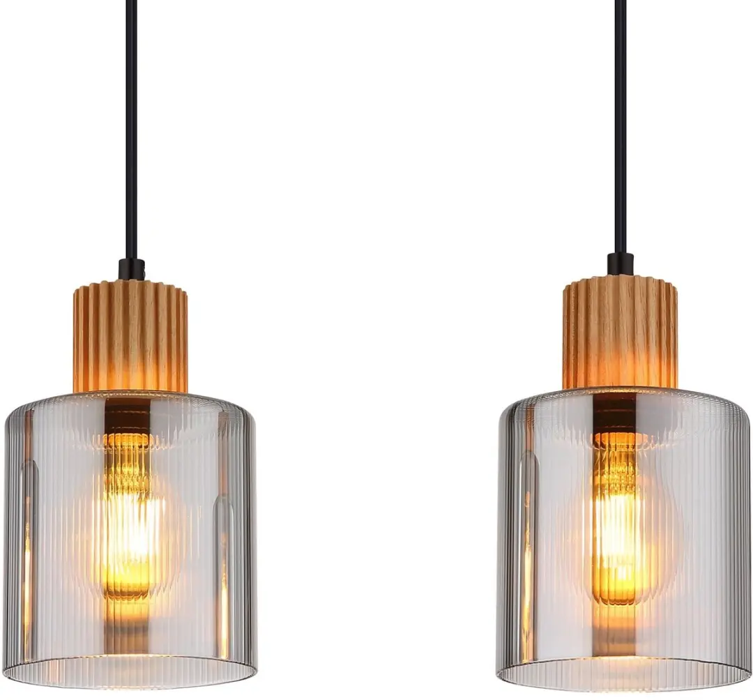 Globo Aleidis Hanglamp - 4x E27 - Zwart - afbeelding 3 van 6