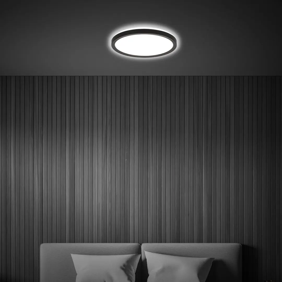 Briloner Pulap LED Badkamerlamp 18W - Ø29cm Zwart
