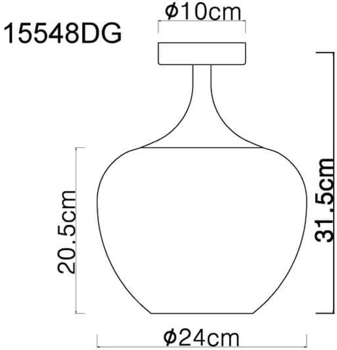 Globo Maxy Plafondlamp - Zwart Ø24cm E27