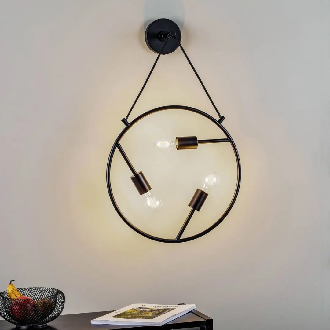 Lucande Wandlamp 3-lichts Staal E27