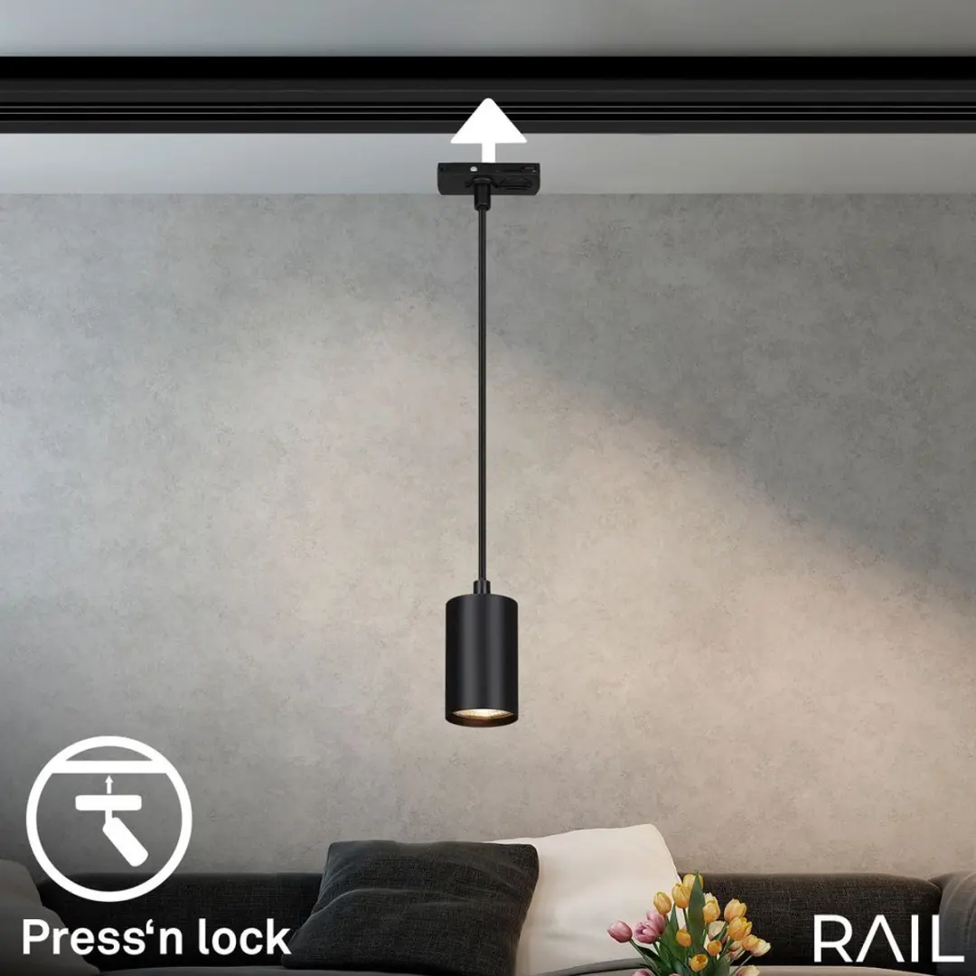Briloner Railverlichting Hanglamp 130cm Zwart