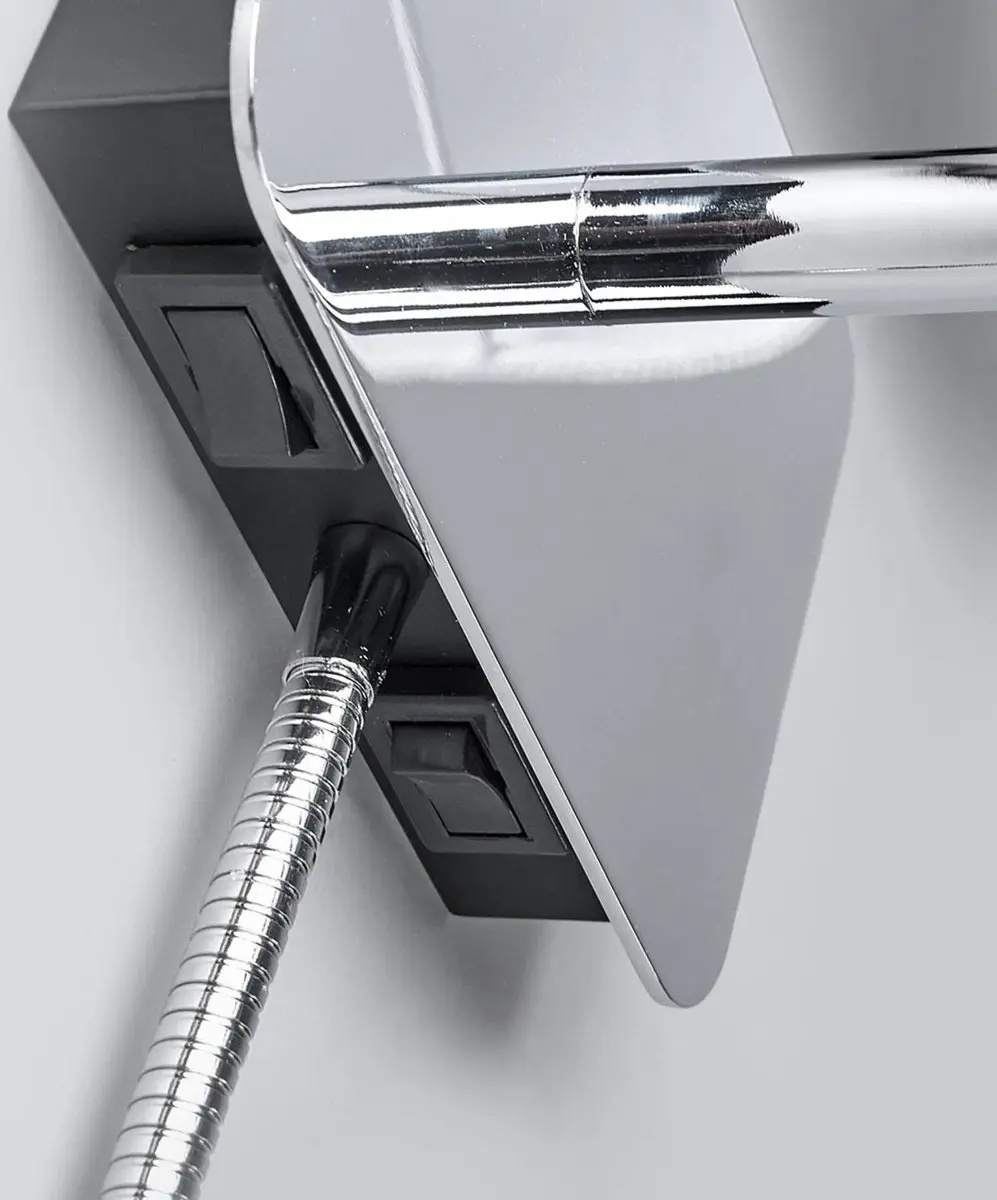 Lucande Wandlamp 1 Licht E27 - 63cm - Wit/Chroom