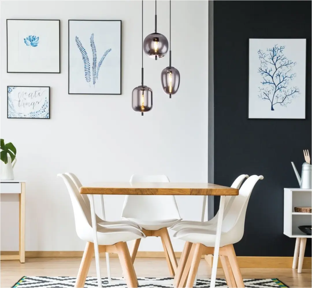 Globo Blacky Hanglamp - 3 Punt - Ø46cm - Zwart