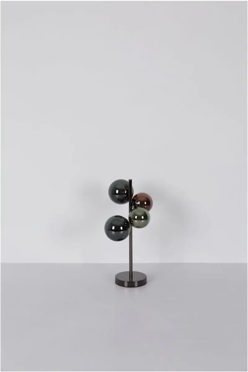 Globo Vloerlamp RIHA Metaal 155cm - 2 Lichtpunten - Matt zwart