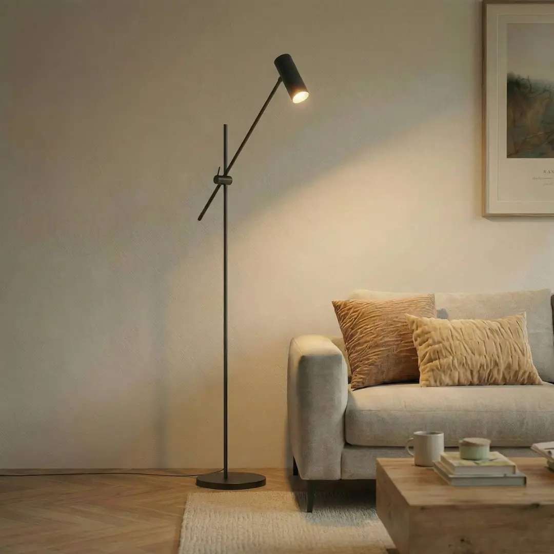 Lindby Vloerlamp 1 Licht GU10 152cm - Zwart