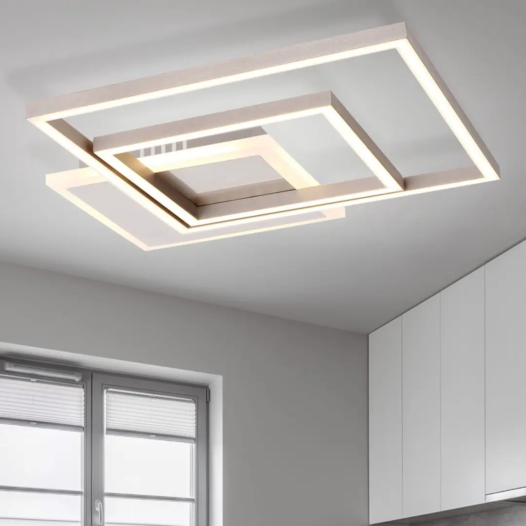 Globo LED Plafondlamp Hoekig 30W 1820Lm Warm Wit - Zilver - afbeelding 4 van 6