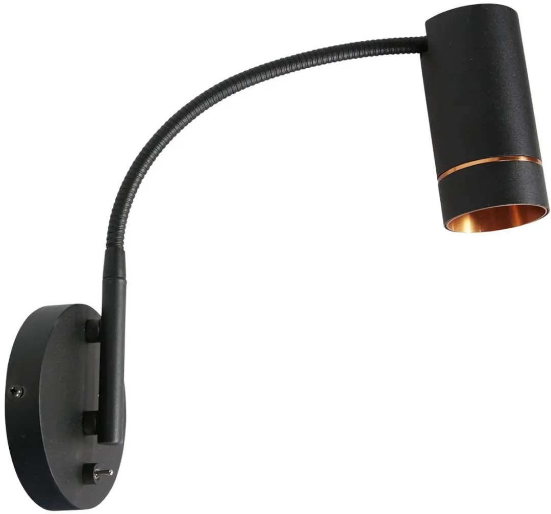 Steinhauer Downlume 4857ZW Wandlamp - 1x GU10 - Zwart